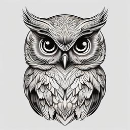 Little Owl Small Owl Tattoos - Embrace subtlety with little owl tattoos for a delicate and charming look.  simple color tattoo,vector style,white background