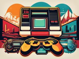 Nostalgic Gaming Themes - Incorporate retro video game elements into your design. , vector art, splash art, retro t shirt design