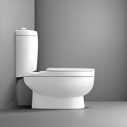 Toilet clipart - standard bathroom toilet in white ceramic  color,minimalist,vector clipart