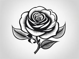 rose hand tattoo black and white design 