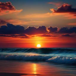 Ocean Background Wallpaper - beautiful sunset ocean background  