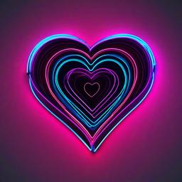 Neon Background Wallpaper - neon love heart wallpaper  