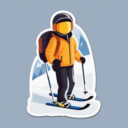 Ski Slope and Après-Ski Emoji Sticker - Post-skiing festivities, , sticker vector art, minimalist design