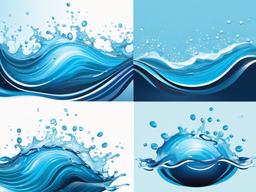 Water clipart - water splash effect in motion  