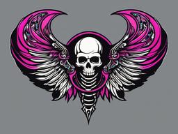 skeleton wing tattoo  simple vector color tattoo