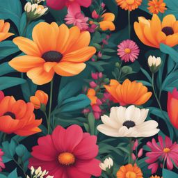 flower clipart - blooming in a vibrant garden. 