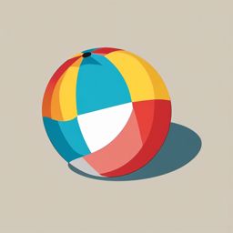 Beach Ball Clipart - A beach ball for fun in the sun.  color clipart, minimalist, vector art, 