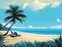 Blue Sky Beach Background  ,desktop background wallpaper