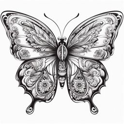 Butterfly butterfly tattoo,A popular choice with various design options. tattoo design, white background