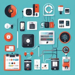 Internet of Things (IoT) Sensors clipart - IoT sensors and data collection, ,vector color clipart,minimal