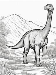 Apatosaurus Coloring Pages - Large Long-Necked Herbivore  black outline printable coloring page