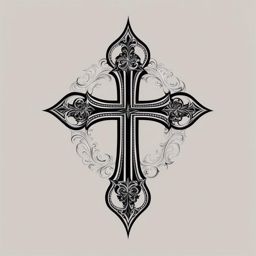 3 cross tattoo minimalist color design 