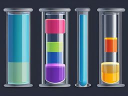 Test Tube clipart - Cylindrical container for mixing and holding liquids, ,color clipart vector style