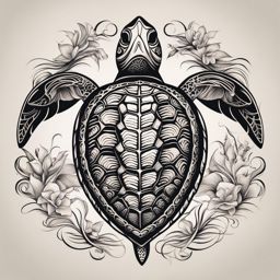 sea turtle tattoo, symbolizing protection, longevity, and connection to the ocean. 