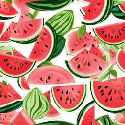 Watermelon clipart - watermelon in a summer fruit salad  