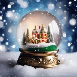 Christmas Background Wallpaper - snow globe photo backdrop  