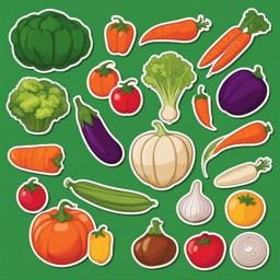 vegetables clipart - a vibrant assortment of fresh vegetables, nature's bounty, healthful and appetizing 