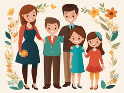 family clipart transparent background - portraying warmth and unity. 