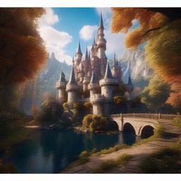 Fairy Tale Castle - A fairy tale castle in a magical kingdom with spires and turrets detailed matte painting, deep color, fantastical, intricate detail, splash screen, complementary colors, fantasy concept art, 8k resolution trending on artstation unreal engine 5
