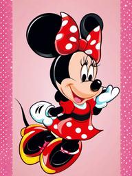 Minnie Mouse clipart - Minnie Mouse in a dress-up  vector clipart