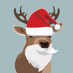 Santa Hat clipart - Santa hat with a reindeer background  