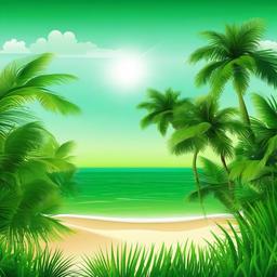 Beach Background Wallpaper - green beach background  