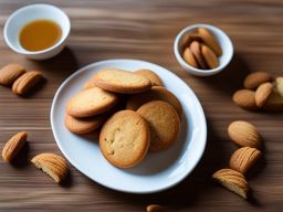 biscoitos de amendoa, portuguese almond cookies, relished at a quaint seaside town in algarve. 