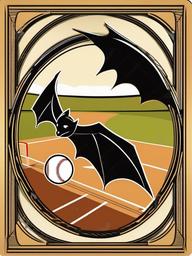 Bat clipart - bat in a sports setting  