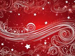 Animated Red Wallpaper-Playful red with animated doodles like stars and swirls  background wallpaper