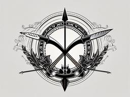 arrow bow tattoo  vector tattoo design