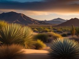 Mexican Desert Landscape - Embrace the spirit of the Mexican desert with desert landscaping. realistic, professional photography, bokeh, natural lighting, canon lens, shot on dslr 64 megapixels sharp focus