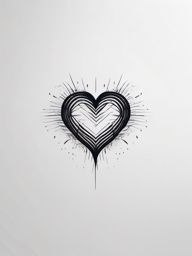 Simple heart tattoo, Minimalist heart tattoo, speaking volumes with its simplicity. , tattoo color art, clean white background