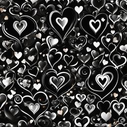 Heart Background Wallpaper - black wallpaper with white heart  