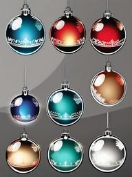 Christmas Ornament clipart - glass ornament reflecting light  color,minimalist,vector clipart