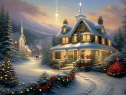 Thomas Kinkade Christmas Wallpaper  