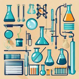 Biotech Laboratory clipart - Biotechnology laboratory and research, ,vector color clipart,minimal