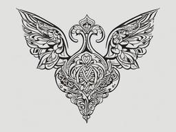 irish shoulder tattoo designs  simple color tattoo,minimal,white background