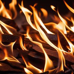 Fire Wallpaper - Sparkling flames with ashes drifting  background wallpaper