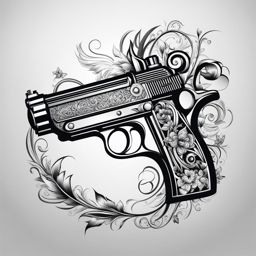 tattoo gun black and white design 