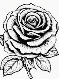 Rose Coloring Pages - Gothic rose with dark, moody petals  simple coloring pages