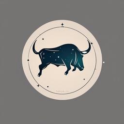 minimalist taurus constellation tattoo  simple vector color tattoo