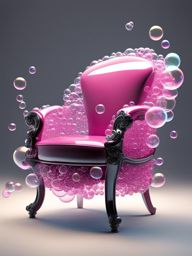 chair clipart - a surreal chair made of bubbles, offering dreamlike seating 