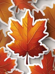 Maple Leaf in Autumn Emoji Sticker - The symbol of fall's rich tapestry, , sticker vector art, minimalist design