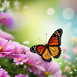 Butterfly Background Wallpaper - butterfly with flower background  