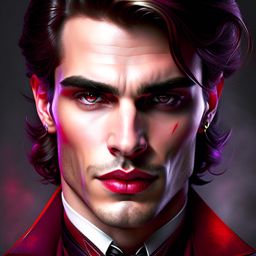 vampire clipart - carmine, a charismatic and alluring vampire. 