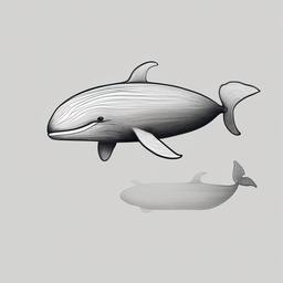 drawing of a cartoon whale  minimal rough sketch scribbles,doodles,black and white