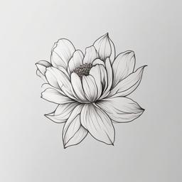 April Birth Flower Tattoo - Tattoo representing the flower associated with the birth month of April.  simple color tattoo,minimalist,white background