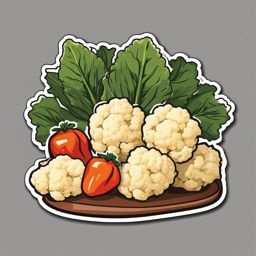 Cauliflower Wings Sticker - Savor the crispy and flavorful goodness of cauliflower wings, , sticker vector art, minimalist design