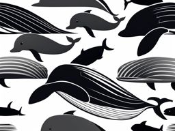 whale clipart black and white 