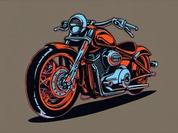 motorcycle skeleton tattoo  simple vector color tattoo